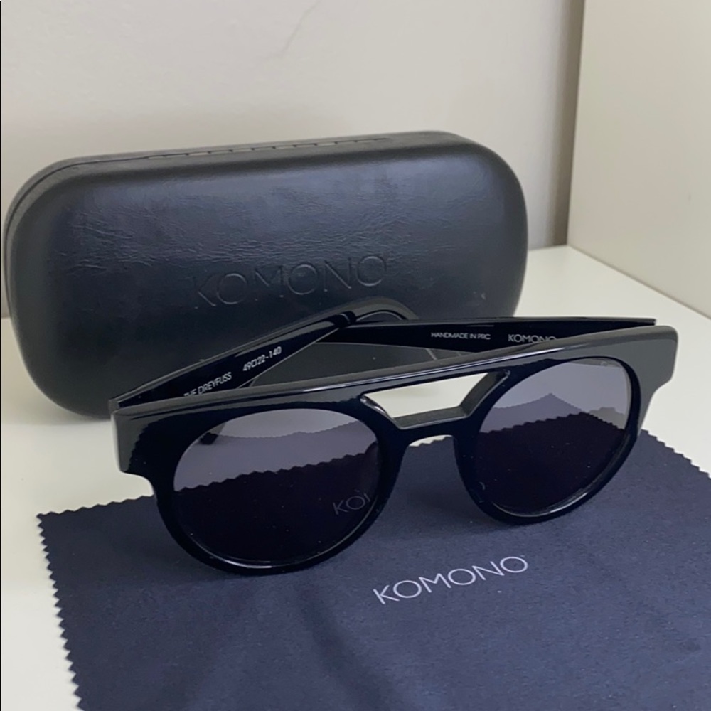 Komono New Dreyfuss Glossy Black Sunglasses - Picture 9 of 16
